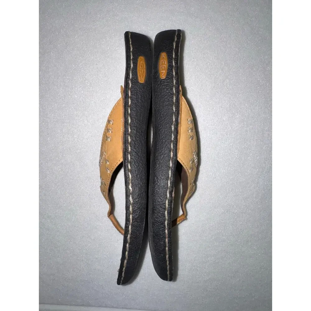 Keen Cush Women's Leather Thong Sandals Flip Flops Brown Size 10M